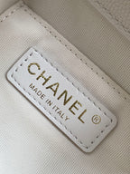 CHANEL DUMA BACKPACK 21 IN WHITE CALFSKIN