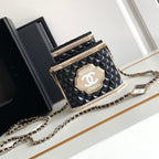 CHANEL 12 TEA BOX MINAUDIERE BAG IN BLACK RESIN