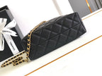 CHANEL MINI 19 CLUTCH WITH STRAP IN BLACK CALFSKIN