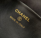 CHANEL MINI 19 CLUTCH WITH STRAP IN BLACK CALFSKIN