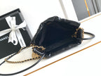 CHANEL MINI 20 BAG IN BLACK SHINNY CALFSKIN WITH GOLD METAL