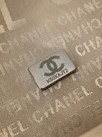 CHANEL 25S HOBO BAG 40 CM IN SILVER LAMBSKIN