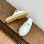 CHANEL Women Half - Slippers White Lambskin