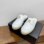 CHANEL Women Half - Slippers White Lambskin
