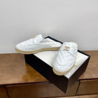 CHANEL Women Half - Slippers White Lambskin