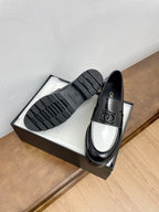 CHANEL LOAFER BLACK MIX WHITE CALFSKIN