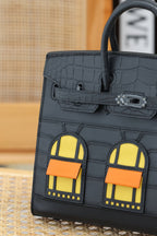 HERMES BIRKIN FAUBOURG TOUCH 20 IN BLACK CALFSKIN WITH SILVER HARDWARE