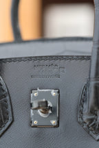 HERMES BIRKIN FAUBOURG TOUCH 20 IN BLACK CALFSKIN WITH SILVER HARDWARE