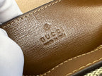 GUCCI 20 HORSEBIT 1955 SMALL BAG IN BEIGE CANVAS AND BROWN CALFSKIN