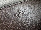 GUCCI OPHIDIA 21  SMALL SHOULDER BAG IN BEIGE CANVAS AND BROWN CALFSKIN