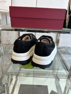 GUCCI SNEAKER IN BLACK CANVAS WITH BEIGE FLEECE LINING