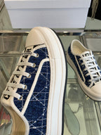 DIOR WALK'N PLATFORM SNEAKER DENIM BLUE CANNAGE TWEED