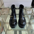 DIOR 25S D-QUEST ANKLE BOOT 35MM IN BLACK GLOSSY CALFSKIN