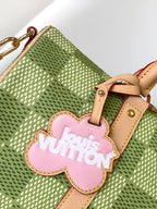 LOUIS VUITTON KEEPALL BANDOULIÈRE 34 BAG IN GREEN DAMIER GOLF COATED CANVAS