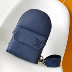 LOUIS VUITTON PILOT CROSSBAG 30 IN NAVY BLUE CALFSKIN