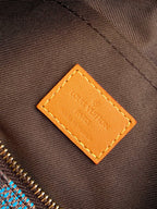 LOUIS VUITTON LV 25S KEEPALL BANDOULIÈRE BAG 25 IN MULTIPLE LV VERT DAMIER EBENE CANVAS