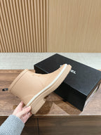 CHANEL RAIN BOOTS BEIGE CREAM TPU