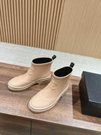 CHANEL RAIN BOOTS BEIGE CREAM TPU
