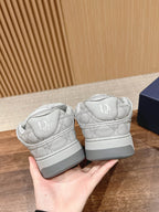 DIOR BY ERL B9S SKATER SNEAKER IN PALE GRAY CANNAGE LAMBSKIN