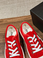 CHANEL CONVERSE SNEAKER IN RUBY RED VELVET