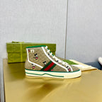 GUCCI TENNIS 1977 HIGH-TOP TRAINER TORTILLA CANVAS WITH MICKEY MOTIF