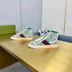 GUCCI TENNIS 1977 HIGH-TOP TRAINER SKY CANVAS