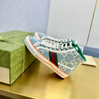 GUCCI TENNIS 1977 HIGH-TOP TRAINER SKY CANVAS