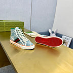 GUCCI TENNIS 1977 HIGH-TOP TRAINER SKY CANVAS