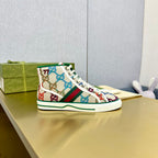 GUCCI TENNIS 1977 HIGH-TOP TRAINER CREAM CANVAS