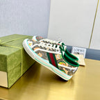 GUCCI TENNIS 1977 TRAINER CANVAS WITH ANIMALS MOTIF