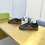 GUCCI TENNIS 1977 TRAINER BLACK CANVAS