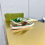 GUCCI TENNIS 1977 TRAINER LIGHT BROWN CANVAS
