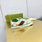 GUCCI TENNIS 1977 TRAINER LIGHT GRAY CANVAS