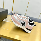 CHANEL CLASSIC TRAINER IN LIGHT PINK MERCERIZED VELVET