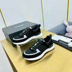 CHANEL CLASSIC TRAINER IN BLACK MERCERIZED VELVET