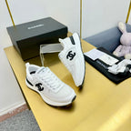 CHANEL CLASSIC TRAINER IN WHITE MERCERIZED VELVET