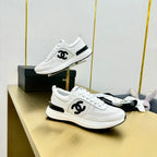 CHANEL CLASSIC TRAINER IN WHITE MERCERIZED VELVET