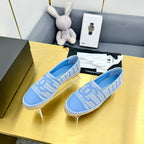 CHANEL ESPADRILLES PLATFORM 25S IN SKY BLUE TWEED MIX CALFSKIN