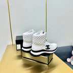 CHANEL ATHLETIC SHOES IN WHITE CALFSKIN