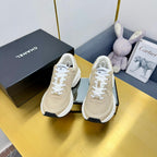 CHANEL DAD SNEAKER IN TUSCAN BEIGE SUEDE AND BREATHABLE MESH