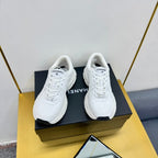 CHANEL DAD SNEAKER IN WHITE SUEDE AND BREATHABLE MESH