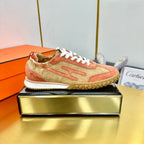 HERMES JET SNEAKER IN HONEY MIX TIGER ORANGE