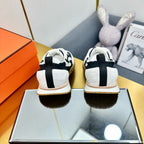 HERMES JET SNEAKER IN WHITE MIX BLACK SUEDE