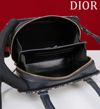 DIOR MONTAIGNE MINI DOCTOR BAG 20 IN BLACK MONOGRAM OBLIQUE JACQUARD MIX CALFSKIN