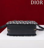 DIOR MONTAIGNE MINI DOCTOR BAG 20 IN BLACK MONOGRAM OBLIQUE JACQUARD MIX CALFSKIN