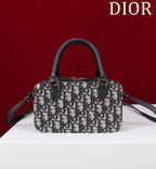 DIOR MONTAIGNE MINI DOCTOR BAG 20 IN BLACK MONOGRAM OBLIQUE JACQUARD MIX CALFSKIN