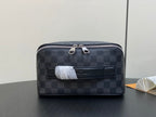 LOUIS VUITTON TOILETRY BAG 24 IN BLACK DAMIER GRAPHITE CANVAS