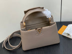 LOUIS VUITTON CAPUCINES BB 27 IN KHAKI BROWN TAURILLON