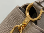 LOUIS VUITTON CAPUCINES MINI 21 IN KHAKI BROWN TAURILLON