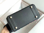 HERMES BIRKIN 25 BAG IN BLACK CALFSKIN WITH COLORFUL STICKER